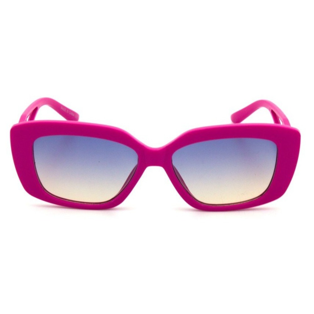 Retro Sunglasses Womens Rectangle Frame Fashion Funky Pink Shades Party Festival